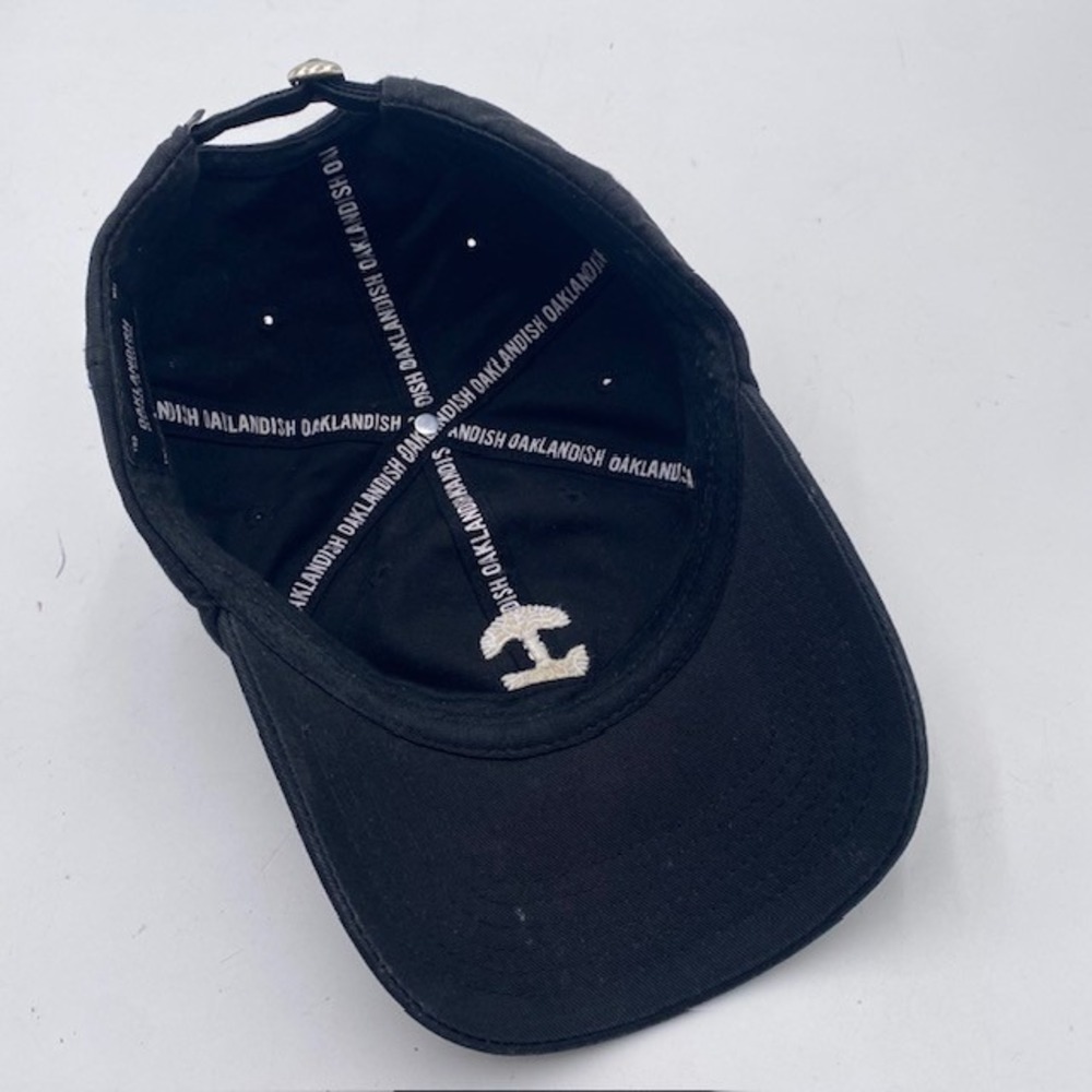 OAKLAND Oaklandish Tree Logo Dad Hat Cap Mens OSFA Black Cotton Adjustable Strap - Picture 8 of 11